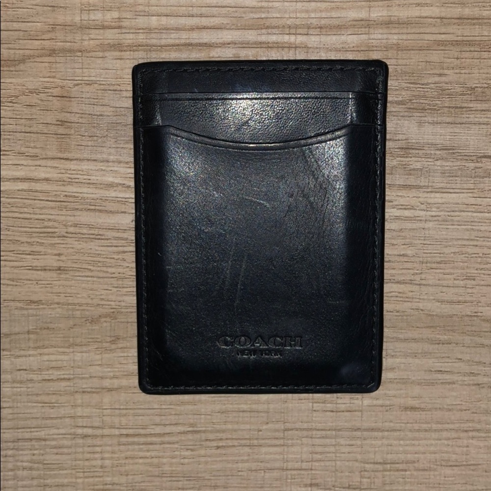 Coach card case with money clip